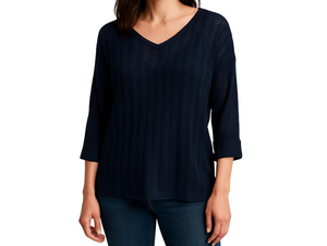 Smash Navy Knit Top Size Medium